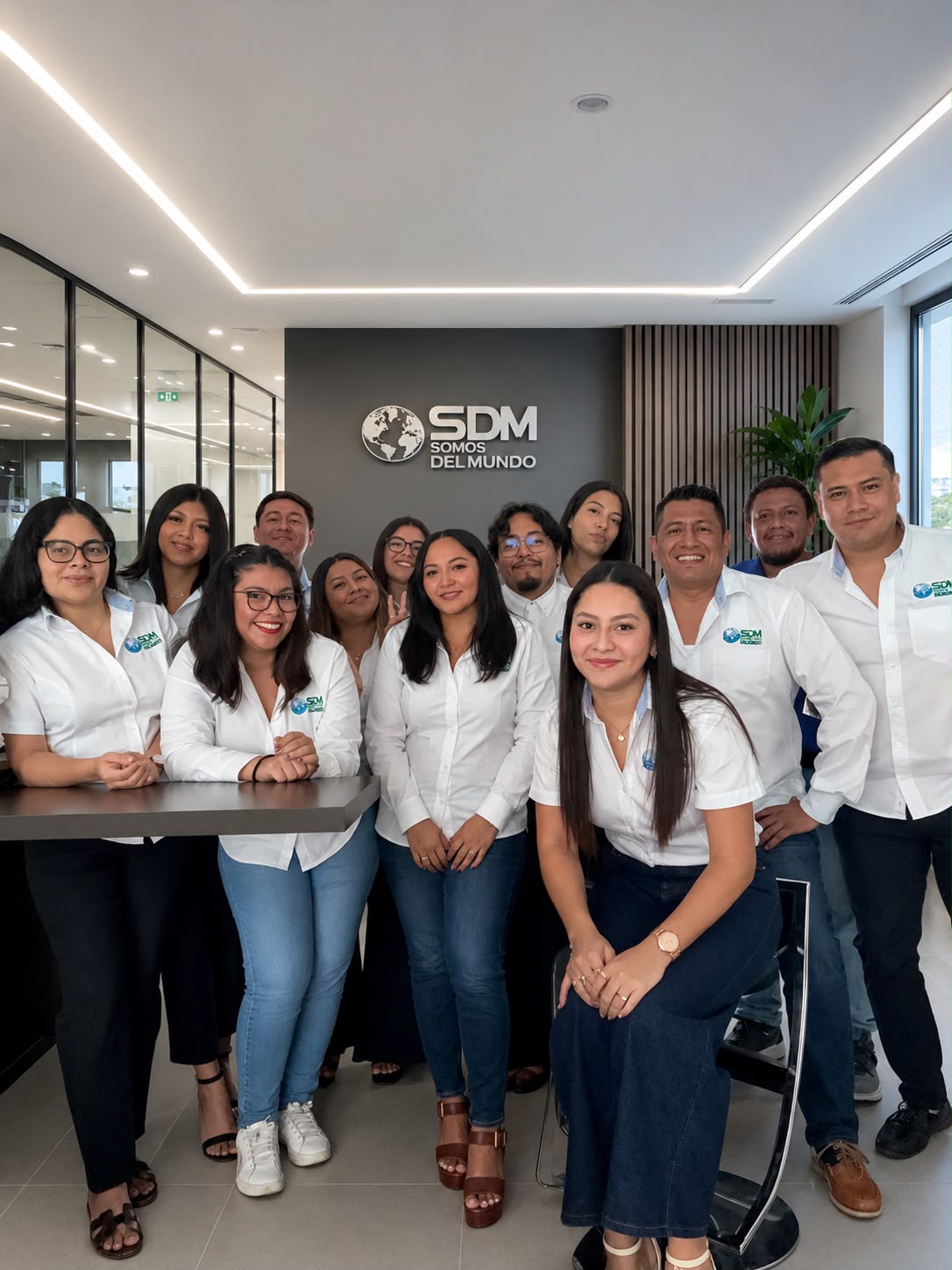 Equipo de Somos del Mundo en oficinas de Cancún